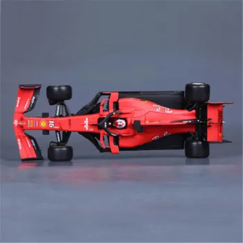 1:18 C. Leclerc S. Vettel 2019 F1 Ferrari SF90 Sakausējuma Sacīkšu Transportlīdzekļa Lējumiem Pull Atpakaļ Automašīnas Modelis, Preču, Rotaļlietu Kolekcija