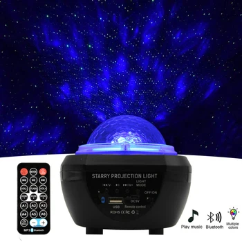 Zvaigzne Projekcijas Gaismas, Bluetooth, Mūzikas Zvaigzne Projekcijas Gaismas USB Uzlādes Nakts Gaisma Apgaismojuma Ūdens Režīms Smart Home