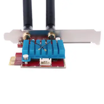PCIE-1X M. 2 NGFF-Ekey mini MINI bezvadu wifi neto darba kartes adapteris karte atbalsta Bluetooth