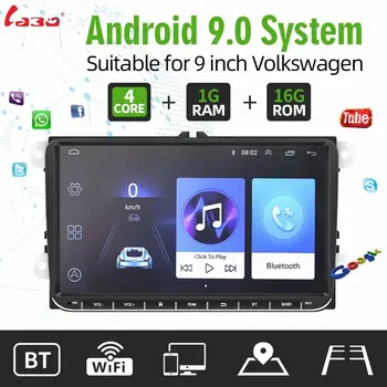 9 collu Android 9.0 auto stereo radio, GPS navigācijas multimediju atskaņotājs ar Bluetooth, WIFI, HD video mobilo internetu, mp5 atskaņotāju