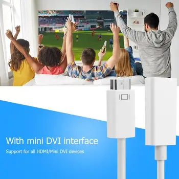 1080P Mini DVI Vīrietis ar HDMI saderīgas Sieviešu Kabelis Monitora Video Adapteri Konvertētājs