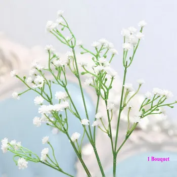 Kāzu Mākslīgo Ziedu Gypsophila Zīda Ziedi Dekorēšanai Violeta Lavanda, Virši Dekoratīvu Ziedu Pušķis Gypsophila