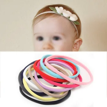 Jaunu Neilona Spandex Galvas ādas Elastību 10PCS/Set Baby Meitene Zēns Alerģijas Bezmaksas DIY 12 Krāsas Bērnu Regulējamu Cepures