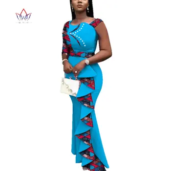 2020. gada Vasaras Āfrikas Kleitas Sievietēm Dashiki Sievietes Āfrikas Drukāt Potītes garuma Ilgi, Daļa ziedu Kleitu bodycon kleita sievietēm WY3685