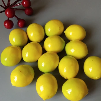 50gab Dzelteni Citroni Mini Mākslīgā Viltus Augļu Imitācijas Augļu Modes Jauki Rotaļu Partijas Apdare Aksesuārus Piederumi