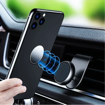Magnētiskā Auto Turētājs, Rokas Brīvi 360 Grādu Gaisa Vent Mount Stāvēt L Shapein Auto GPS Mobilā Tālruņa Turētājs iPhone X Samsung S9