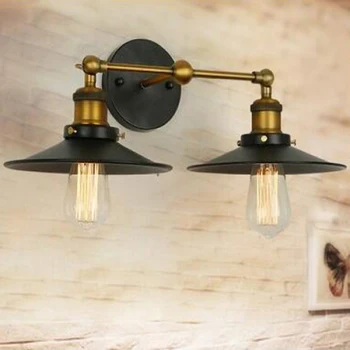 LED Sienas Lampa Retro Vintage dekorācijas, Iekštelpu apgaismojums, turētājs pie sienas gaismas AC90-260V E27 Rūpniecības Virtuves, Ēdamistabas Gultas vietas