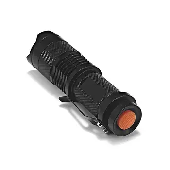 100gab Mini CREE Q5 LED Lukturīti Lāpu Zoomable AA 14500 Akumulatora LED Taktiskais Lukturītis Regulējams Fokusa Tālummaiņas Lampas Laternas
