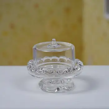 Dongzhur Miniaturas Lelles, Mājas Mēbeles, Mēbeles Caurspīdīga Stikla Deserts Augļu Paplātes Namiņš Miniatūras 1:12 Piederumi