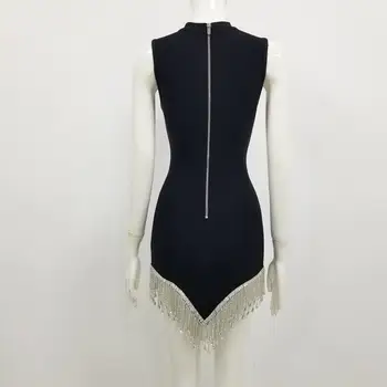 Vasaras Kleitas Sievietēm Sexy Mini Dimanta Piedurknēm Rāvējslēdzēji Bodycon Puse Kluba Īsu Kleitu Sieviešu Drēbes Vestido De Fiesta Drēbes