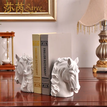 Šekspīrs Rui mūsdienu Ķīnas Zirgu Bookends sveķu apdares amatniecības office desktop lietderība bibliotēka