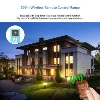 Digitālo Jaudas Bezvadu Taimeris Kontrolieris Kontaktligzda ar LED Displeju, Tālvadības pulti, Atpakaļskaitīšanas Laika Releju