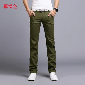 Modes Bikses Vīriešu Zīmolu Apģērbu Plus Lieluma 9 Krāsa Pavasarī, Rudenī Jaunu Gadījuma Bikses Vīriešu Kokvilnas Slim Fit Chinos