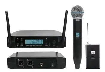 Bezvadu mikrofon GLXD24/GLXD8 Izvēlēties Frekvences karaoke mikrofona joslu puse