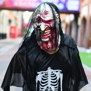 Jaunais Asiņainā Zombie Halloween Masku Galvaskausa Skelets Halloween Dekorēšanai Haunted House Cosplay Galvaskausa Šausmu Halloween Puse Supplies