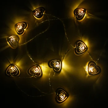 LED zvaigžņu lampas mīlestību gaismas laternu koka dekoratīvā josla shopping mall istabas festivāls lampas string akumulators