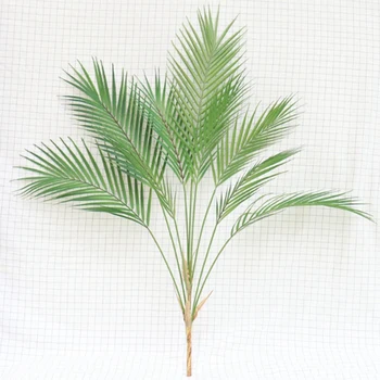 Mākslīgo Palmu Lapu Zaļo Mākslīgo Augu Mākslīgo Augu Lapas Mājas Apdare (Zaļo 9 Lapas)