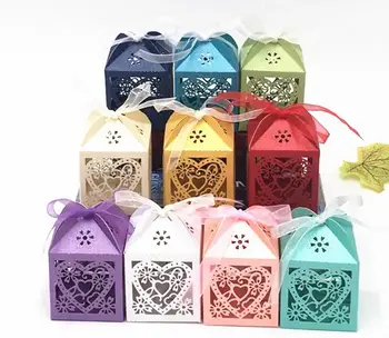 Eiropas lāzera dobi konfekšu kastes radošas kāzu konfekšu kaste dobi mīlestība konfekšu kastes, dāvanu kastē