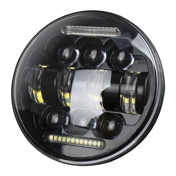 Auto LED Lukturu Spuldzes LED Tālās gaismas Lukturis 5.75 Collu 66W Lukturi ar Balto High/Low Beam JEEP Wrangler JK 1997-2017