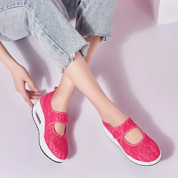SAGACE Sieviešu modes gadījuma mežģīnes, viegls, elpojošs apavi sporta dāmas acu palielināt gaisa spilvenu kurpes 2020