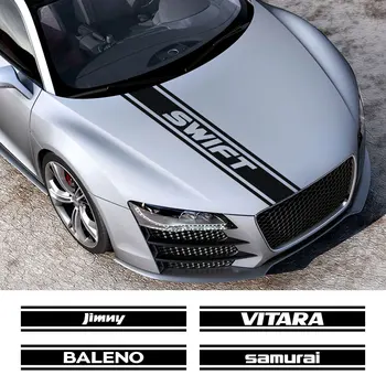 Automašīnas Vadītājs Kapuci PVC Uzlīmes Piederumi Suzuki Alto Baleno Grand Vitara Ignis Jimny Samurai Swift SX4 Auto Vinila Piederumi