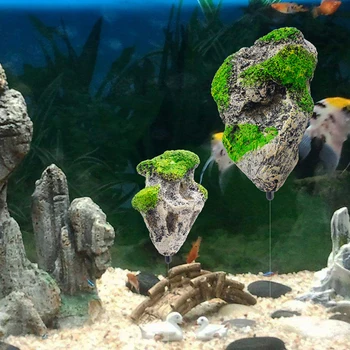 S/M Peldošās Rock Apturēta Mākslīgā Akmens Akvāriju Dekori Zivju Tvertnes Apdares Peldošās Pumeks, Kas Peld Rock Ornaments