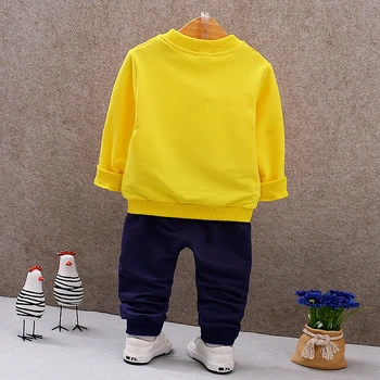 Zīdaiņu Tracksuit 2018 Lāču Bērnu Tērpu Meitene, Zēns Jaundzimušā Apģērbu Komplekts Drukāt Apģērbs Ar Garām Piedurknēm Topi + Bikses Tiny Kokvilnas Džemperis