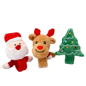 Cute karikatūra aproce Ziemassvētku plīša rotaļlietas lelle, Ziemassvētku eglītes, Santa Claus elk lelle Bērnu svētku dāvanu Ziemassvētku rotājumi