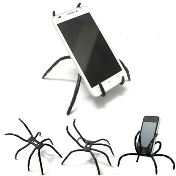 Spider tālruņa turētājs visiem mobilo telefonu Auto, Velo Telefonu kameras Pakaramais āķis ar slapju ceļu Turētājs Stiprinājums GPS bezmaksas piegāde 50gab