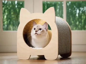 Mājdzīvnieku Pakaiši Ciets Koks Kaķu Kāpšanai Rāmis Kaķu Pakaiši Kaķu Scratcher Kaķu Rotaļlietas, Mājdzīvnieku Preces