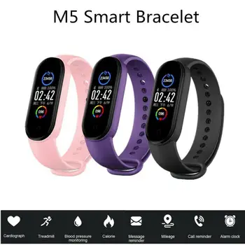 M5 Smart Skatīties Smart Wirstband Joslā, Fitnesa Tracker Pedometrs Sirdsdarbība, Asins Spiediena Monitoru, Bluetooth Smartband Aproces