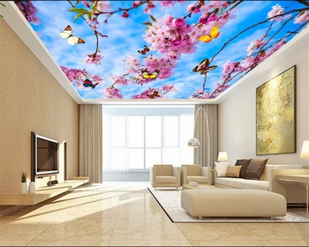 Beibehang Pasūtījuma liela dzīvojamā telpas vestibila griestu tapetes mozaīkas persiku griestu jumta griestu gleznojumi foto sienas sienas tapetes