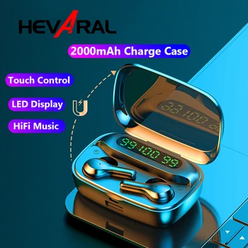 Hevaral 2000mAh Bluetooth Austiņas Bezvadu Austiņas LED TWS ar Mikrofonu Austiņas Ūdensizturīgs Trokšņu slāpēšanas Austiņas un Earbuds