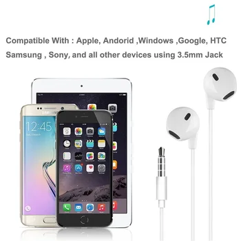 Hifi Earbuds Bass Austiņas Klēpjdatoru iPhone 6 6s Austiņas Xiaomi Huawei LG Sony Telefonu Austiņas