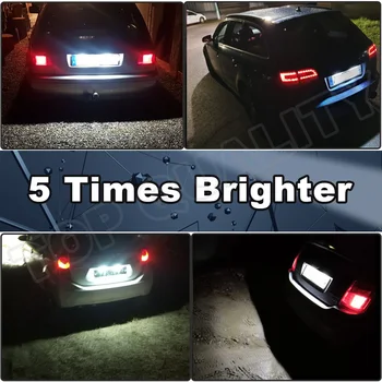 2X Balts LED Skaits Licence Plate, ņemot vērā Mazda CX-5 CX5. - 2016. GADA CX-7 CX7 2007-Mazda Ātrums 6 Mazda 6 Sedans GY GJ GH GG