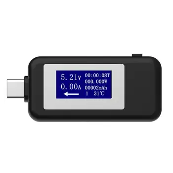 4-30V USB Testeri Tipa C LCD Ciparu Strāva Lādētāja Jauda Testeri USB Lādētāju Strāvas Skaitītājs Voltmetrs