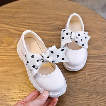 2019. gada pavasarī jaunas meiteņu kurpes bērnu princese vilnis punktu loku vienas kurpes mazas meitenes ikdienas apavi