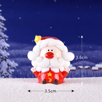 Cute Santa Claus Ledus krējuma Sniegavīrs Rotājumi Ziemassvētku Eglītes Mini Mikro ainavu dekori Dārza Pot ziemassvētku dekori mājas 1GAB.