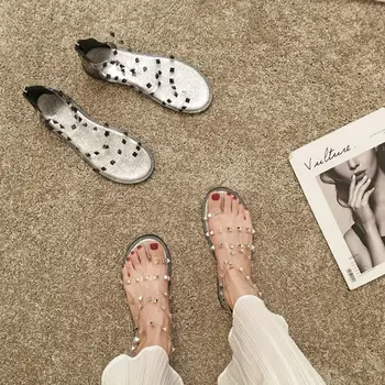 Sandales sieviešu 2019 jauno vasaras Britu pasaku vēja studentu modes neto sarkanā zvaigzne kniežu luksusa dzīvoklis toe Romiešu sieviešu kurpes