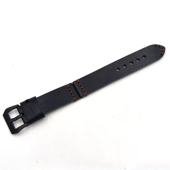 Retro 20 22 24 mm New design black Augstas kvalitātes personalizēt siksnas vintage ādas vispārējo watchbands piederumu rokas PAM