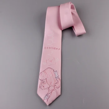 Bezmaksas Piegāde Jaunu sievieti, zeķubikses, Oriģināls dizains [Pirmo Mīlestību Meitene] 7CM rozā kaklasaiti JK studente, mīksta māsa kreklu piederumi