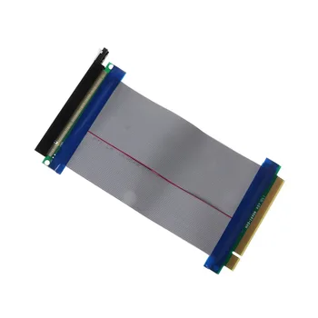 Augstas Kvalitātes Jaunu PCIe 16X PCI Express PCI-E 16X, lai 16X Stāvvadu Extender Kartes Adapteri, Elastīgu Vadu Feb6