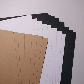 50gab/daudz A4 izmēra 21x29.7cm Kraftpapīrs/Black kartes papīra 200/250/300/400gsm dāvanu iesaiņošanas kartona DIY modelis puse, kāzu dekori