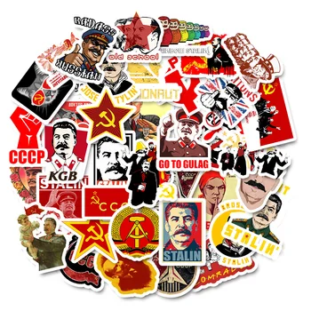 50gab Sajauc Padomju Savienībā Staļina PSRS, CCCP HET Uzlīmes Čemodāns Skeitborda Ģitāra Moto Klēpjdatoru Ūdensizturīgs PVC Uzlīmes