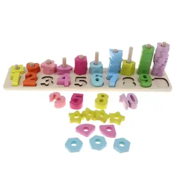 Koka Logaritmisko Valdes Skaitīšanas Matching Šķirošanas Puzzle Spēle Mathe Mācību Izglītības Rotaļlietas Dzimšanas dienas Dāvana Bērniem Bērniem