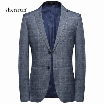 SHENRUN New Augstas Kvalitātes Smart Modes Pelēkā Biznesa Gadījuma Uzvalks, Žakete, žaketes Vīriešiem,Vīriešu Bleizeri Hombre ikdienas Jakas uzvalki