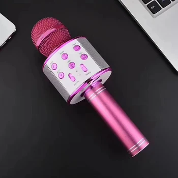 Jaunu Karstā Pārnēsājamie Bezvadu Bluetooth Karaoke Mikrofons Rokas Runājot, Dziedot Mic