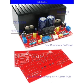 PIEAUGUMS-Dual AC12-32V 2.0 Kanāls TDA7293 100+100W HIFI Stereo o Pastiprinātājs Padome(Gala Produktu)