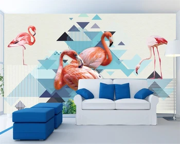 Beibehang Custom tapetes Skandināvu stilā flamingo TV fona sienas dzīvojamā istabā, guļamistabā, fona sienas sienas 3d tapetes