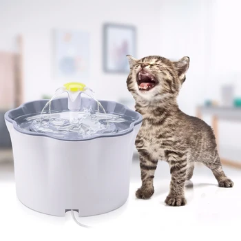 2.6 L Automātiska Kaķis Ūdens Strūklaka LED Elektriskā Izslēgtu Ūdens Padevē USB Suns Pet Dzērājs Bļodā Pet Dzeramā Dozatoru Kaķis Suns